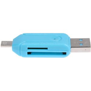 Mini Tf/Sd-kaartlezer Met Usb/Micro Usb-poort Otg Functie Voor Smart Telefoon