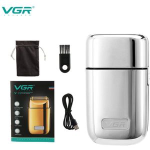 Usb Elektrische Scheerapparaat Oplaadbare Baard Trimmer Scheren Machine Voor Mannen Twin Mesh Metal Case Wasbaar Vergeldende Scheermes