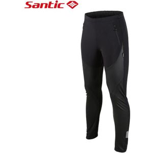 Santic Mannen Fietsen Winddicht Broek Volledige Lange Broek Winter Twee Stoffen Sport Fietsen Running Leisure Fleece Broek Aziatische S-3XL 4093