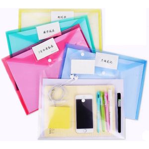 12Pcs A4 Transparante Pp Map Bindmiddel Waterdichte Bestand Houder Indienen Envelop Bedrijvengids Document Organizer Kantoorbenodigdheden