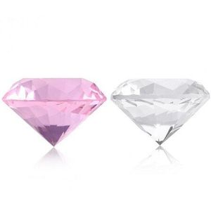 1 pcs/2 pcs Transparante Roze Diamant Nail Art Display 60mm Glas Kristal Hand Model Shoot Ornament DIY salon Manicure Accessoires