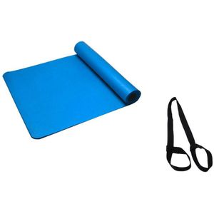 183X61X1Cm Yoga Knie Pad Fitness Elleboog Kussen Seat Floor Mat Voor Zitten Knielen Sport (paars, inclusief Band)