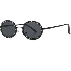46127 Diamant Ovale Kleine Frame Luxe Zonnebril Mannen Vrouwen Shades UV400 Vintage Bril