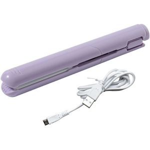 2 In 1 Mini Krultang Fronsen Usb Elektronische Spalk Haar Krultang Golven Platte Rechttrekken Clip Kappers Styling Tools