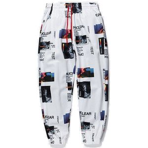 mannen Harembroek Letters Print Potlood Broek Elastische Taille Track Broek Heren Broek Mode Hip Hop Joggers Joggingbroek