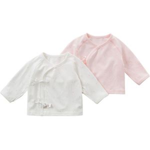 DBH10025 dave bella lente geboren baby meisjes slaap gedrukt pyjama tops baby roze boutique tops