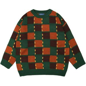 Dark Icoon Plaid Trui Heren Trui Truien Mannen Trui Preppy Stijl Truien Mannen