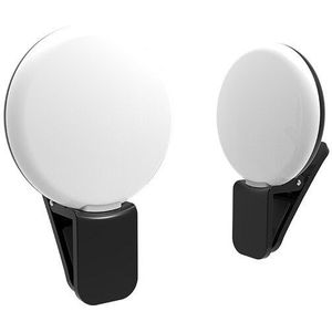 5 Stks/partij Selfie Licht Ring Led Cirkel Mini Licht Klem Voor Telefoons, batterij Clip-On Make Vullen Licht Laptop Camera Video