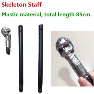 Egypte Farao Kostuum Cosplay Cleopatra Sticks Schedel Personeel Presbyter Splice Canes Plastic Lengte 85Cm