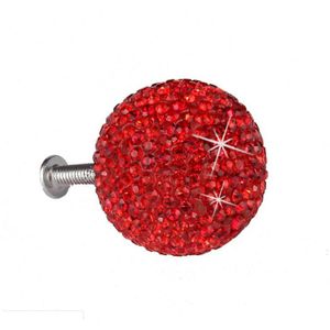 Crystal Ball Lade Handvat Shiny Crystal Handvat Diamond Kast Kledingkast Drawer Diamond Deurknop Met 5Pcs Moer Schroeven