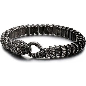 Hiphop Snake Mens Wrap Armband Voor Mannen Rvs Biker Sieraden 19/23 Cm Armbanden Heren Sieraden Accessoires