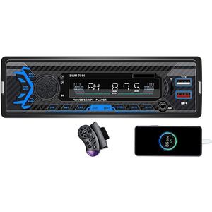 Enkele Din Auto Stereo Met Voice Control, Fm Radio Systeem, Bluetooth Handenvrij Bellen, daul Usb Snel Opladen, Mp3 Speler