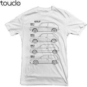 Duitsland Klassieke Auto Golfer Mk1-Mk4 Auto-Wit Stijl 3D Gedrukt Mannen T-shirt Homme Zomer Maken T Shirts