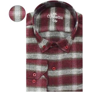 Winter Shirts Mannen Flanel Heren Shirt Rood Shirt Casual Plaid Lange Mouwen Man Shirts Katoen Regular Fit Wol Mannen Shirt varetta