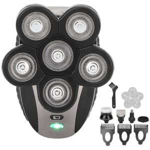 Electric Head Shaver Charging Indicator Light Waterproof 5 in 1 Heads Grooming Kit Surface for Bald Men for Home Use