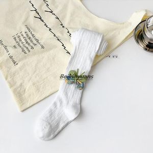 Zomer Dunne Mesh Bloemen Boog Kinderen Panty Meisjes Doordringende Lucht Sokken