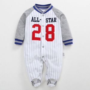 Kostuum Baby Romper Peuter Romper Kleding Katoen Creeper Bovenkleding Honkbal Uniform Pasgeboren Outfit Peuter Kleding