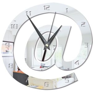 Brief Vorm 3D Digitale Wandklok Grote Decoratieve Modern Grote Stille Acryl Keuken Horloge Muurschildering Voor Home Decor 60057