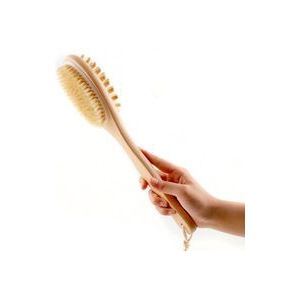 35 Cm 2-In-1 Zijdig Natuurlijke Haren Borstel Scrubber Lange Handvat Houten Spa Douche Borstel Bad Body massage Borstels Terug Makkelijk Schoon