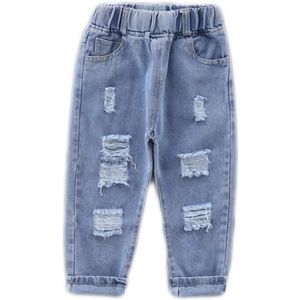 Mode Gebroken Gat Kids Jeans Voor Jongens Lente Lente Jeans Casual Losse Gescheurde Jeans Kinderen Jeans Maat 90-130