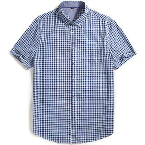 8xl Plus Size 7xl 6xl 5xl Katoen Mannen Casual Shirts Zomer Korte Mouwen Plaid Shirt Mannen Mannen Slim fit Shirt Dress