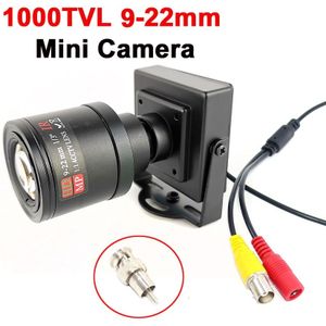 1000TVL/700TVL 9-22 Mm Varifocale Lens Metalen Mini Camera Handmatig Verstelbare Lens Met Rca Adapter Cctv Camera auto Inhalen Camera