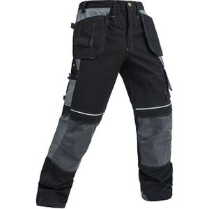 100% katoen mannen werk broek met kniebeschermers monteur craftsman werkkleding werk broek multi pocket