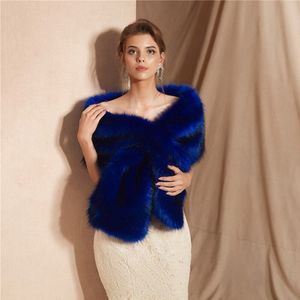 JaneVini Elegante Vrouwen Winter Bridal Faux Fur Sjaals en Wraps Warm Avondfeest Cape Mantel Bruiloft Accessoires Bolero Novia