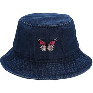 Cowboy Hoed Visser Hoed Mannen Vrouwen Unisex Vlinder Borduurwerk Zonnehoed Emmer Cap Opvouwbare Outdoors Шляпа Женская #30