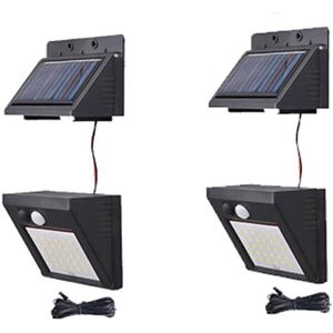 30 Leds Solar Light Waterdicht Motion Sensor Wandlamp Powered Panel Verlichting Straat Outdoor Tuinverlichting Wit Zwart Kleur Ind