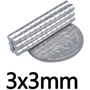 50/100/200/300/500 Stuks 3X3 Mm Zoeken Kleine Disc Magneet 3mmX3mm Bulk kleine Ronde Magneten 3X3 Mm Neodymium Ronde N35 Sterke Magneten