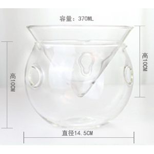 2 In 1 Moleculaire Cuisine Transparante Glazen Kom Droog Ijs Groente Fruit Slakom Artistieke Conceptie Glas Servies