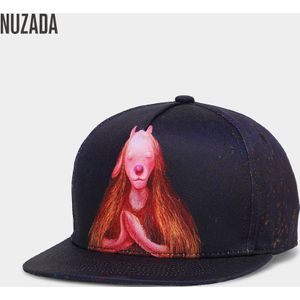 NUZADA 3D Afdrukken Mannen Vrouwen Paar Hip Hop Cap Leuke Classic Animal Caps Polyester Katoen Persoonlijkheid Lente Zomer