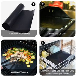 Non-stick Bbq Grill Pad Barbecue Bakken Pad Herbruikbare Koken Plaat 40*33Cm Voor Party Grill Mat gereedschap