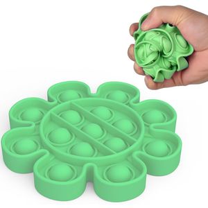 Draagbare Bloemvormige Push Pop Bubble Zintuiglijke Speelgoed Stress Reductie Interactie Voor Kinderen Zachte Squeeze Kid Volwassenen
