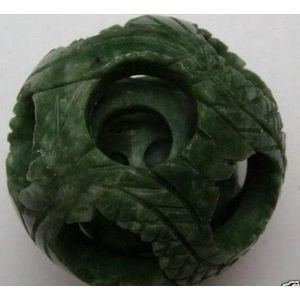 707 + + Splendiferous Chinese jade bloem magische Puzzel Bal 50mm + Stand