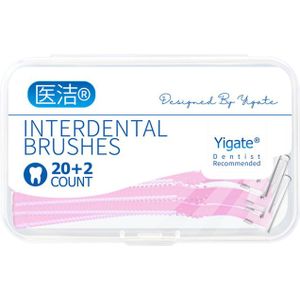 22Pcs Rager Tanden Interdentale Schoonmaken En Getextureerde Antislip Handvat Bedienen Brace Reinigingsborstel Beschermende Cap