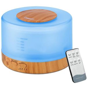 500 Ml Ultrasone Aromatherapie Diffuser Kleur Veranderende Systeem Essentiële Olie Diffuser En Luchtbevochtiger Met Afstandsbediening