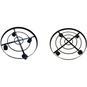 2 Stuks Plant Pot Caddy Stand Ronde Tuin Plant Pot Trolley Roller Lade Schotel