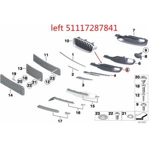 Voorbumper ventilatie grille Geschikt voor 3 Serie F35 320LI 328LI 328LIb mw2013 voorbumper lampenkap mistlamp doos