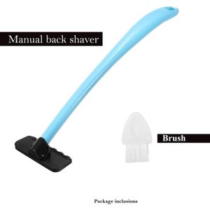 Handleiding Terug Hair Scheerapparaat Blade Trimmer Doe-Het-zelf Hele Lichaam Been Terug Haar Scheermes Lange Handvat Grote blade Ontharing Scheermes
