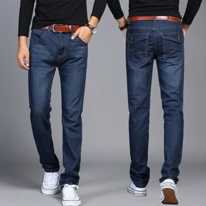 Vier Seizoenen Plus Size Mannen Jeans, Rechte Broek, Business Casual Broek, slanke Lange Broek En Multi-Pocket Mode Mannen Modellen