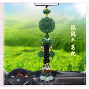 Auto Achteruitkijkspiegel Hanger Groen Gekleurde Glas Reizen Veilig Opknoping Ornamenten Auto Suspension Decoratie Accessoires
