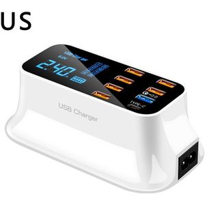 Brand 8 Poorten Quick Charge 3.0 Usb Oplader Voor Android Iphone Adapter 18W Pd 3.0 Telefoon Tablet Snel charger