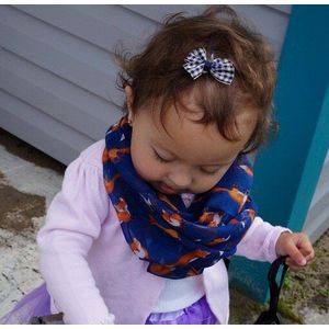 10 Stks/partij 8 Kleuren Meisje En Jongen Kinderen Kleine Vos Print Sjaal Circle Loop Kids Infinity Sjaals Baby Accessoires