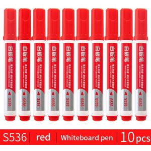 Deli Whiteboard Pen Uitwisbare Zwarte Dikke Hoofd Grote Blauwe Schrijven Pen Bold Rood Glas Whiteboard Water Marker Vergadering Kantoor Set
