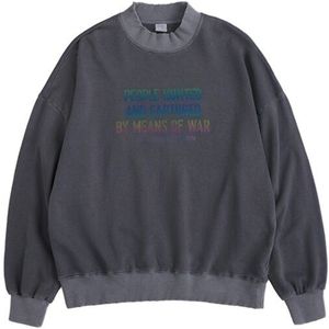 Inflatie Mannen 100% Katoen Sweatshirt Reflecterende Oversized Sweatshirt Mannelijke Hiphop Sweatshirt Mannen Streetwear Trui 1376W