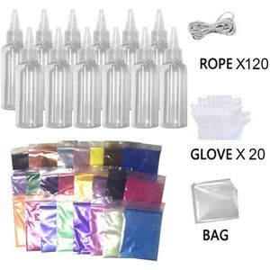 Een Stap Niet Giftig Tafelkleed Craft Tie Dye Kit Handgemaakte Kleurrijke Stof Textiel Elastiekjes Kleuring Voor Kleding Kunst Levert