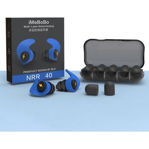 Zachte Cochlea Slapen Oordopjes Drie-Layer Ruisonderdrukking Oordopjes Trage Rebound Spons Oordopje Herbruikbare Wasbare Oordopjes