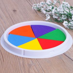 6 Kleuren Inkt Pad Stempel Diy Vinger Schilderen Craft Kaartmaken Grote Ronde Voor Kinderen